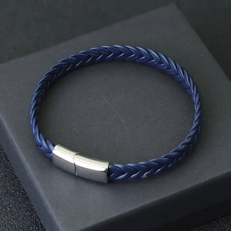 Pulseira Masculina Sterling de Couro "Pulseira Masculina Sterling de Couro"